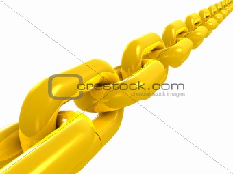 Golden chain close up 