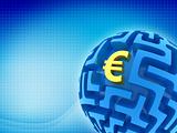 Euro puzzle. Business abstract background