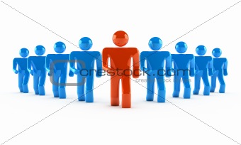 Leadership concept isolated on white
