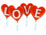 Love heart balloons