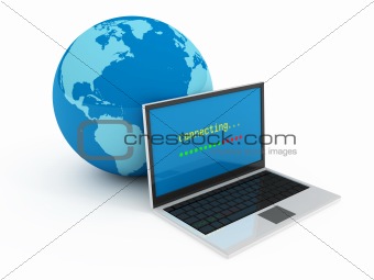 Internet globalization concept isolated on white