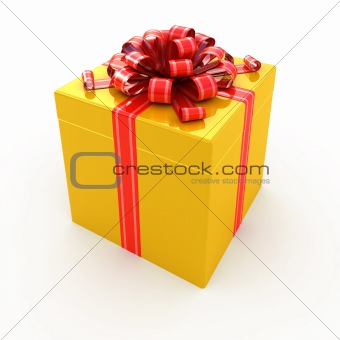 Gift box isolated on white 