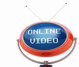 Online video concept isolated on white