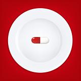 White Plate And Pill