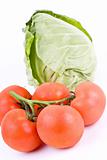cabbage and tomatoes