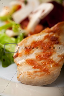 piece of grilled chicken breast