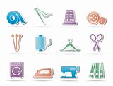 Textile objects and industry   icons