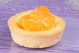 Mini tangerine fruit tart