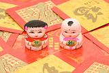 Traditional Chinese boy and girl figurines 