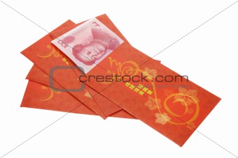 Chinese New Year red packets and Renminbi currency