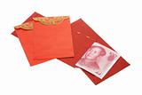 Chinese New Year red packets and renmimbi notes