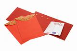 Chinese New Year red packets and Euro notes