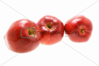 Three red apples 