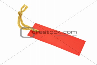 Red tag with string