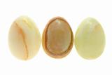 Egg shaped semiprecious gemstones