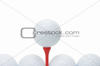 Golf balls with tee