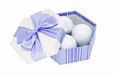 Golf balls in gift box