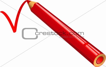 Red pencil marks