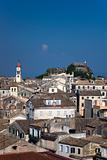 view over the roofs of Corfu's capital Kerkyra, greece