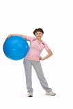 Senior woman with Fitness ball