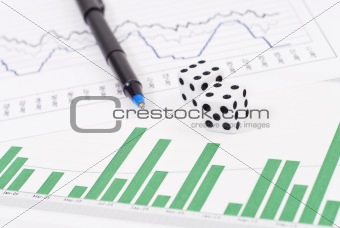 Dice on Stock Graphs and Pen