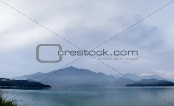 Panoramic landscape of lake