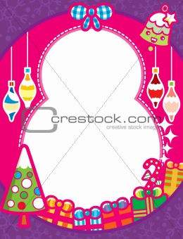 Christmas Frame Background with Gift Box
