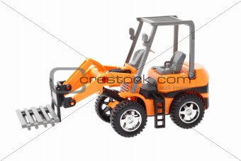 Plastic toy tractor