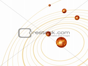 planets orbits in space