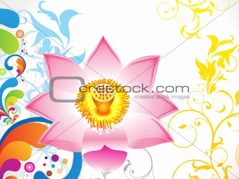 abstract colorful lotus background