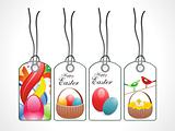 abstract colorful easter tags