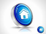abstract shiny blue home icon