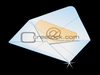 abstract shiny mail icon