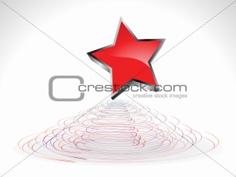 abstract line waves with glossy star