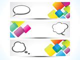 abstract colourful web banners