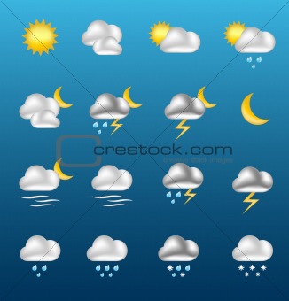 Vector shiny WEATHER icons