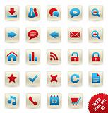 WEB and COMMUNICATION vector icon/button set