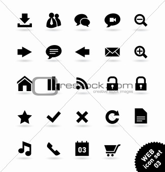 WEB and COMMUNICATION vector icon set