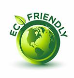 Vector illustration of Green ECO FRIENDLY Label