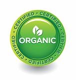 Vector Green Certified Organic label/button