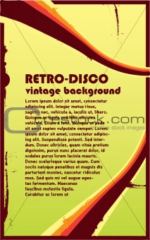 Retro-Disco vintage Background with copy-space for your text