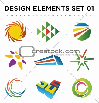 Image of Vector Abstract Logo Icon Design Set