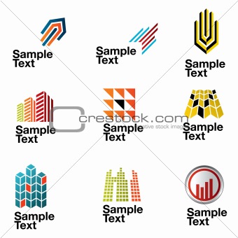 Vector Architectural Logos with place for your text.