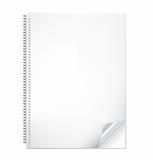 Realistic vector notebook / notepad with bended corner
