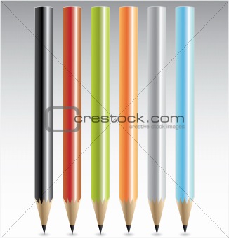 Vector set  of color pencils