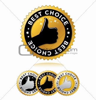 Vector set of "Best Choice" labels / seals / signs