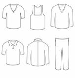 Men & women vector blank casual clothes and sportswear