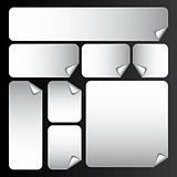 Vector set of metallic realistic stickers / tags