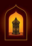 Intricate arabic lantern for eid or ramadan celebration