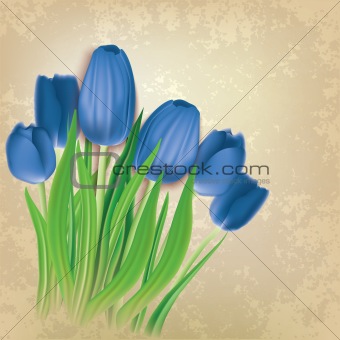 abstract floral background with tulips